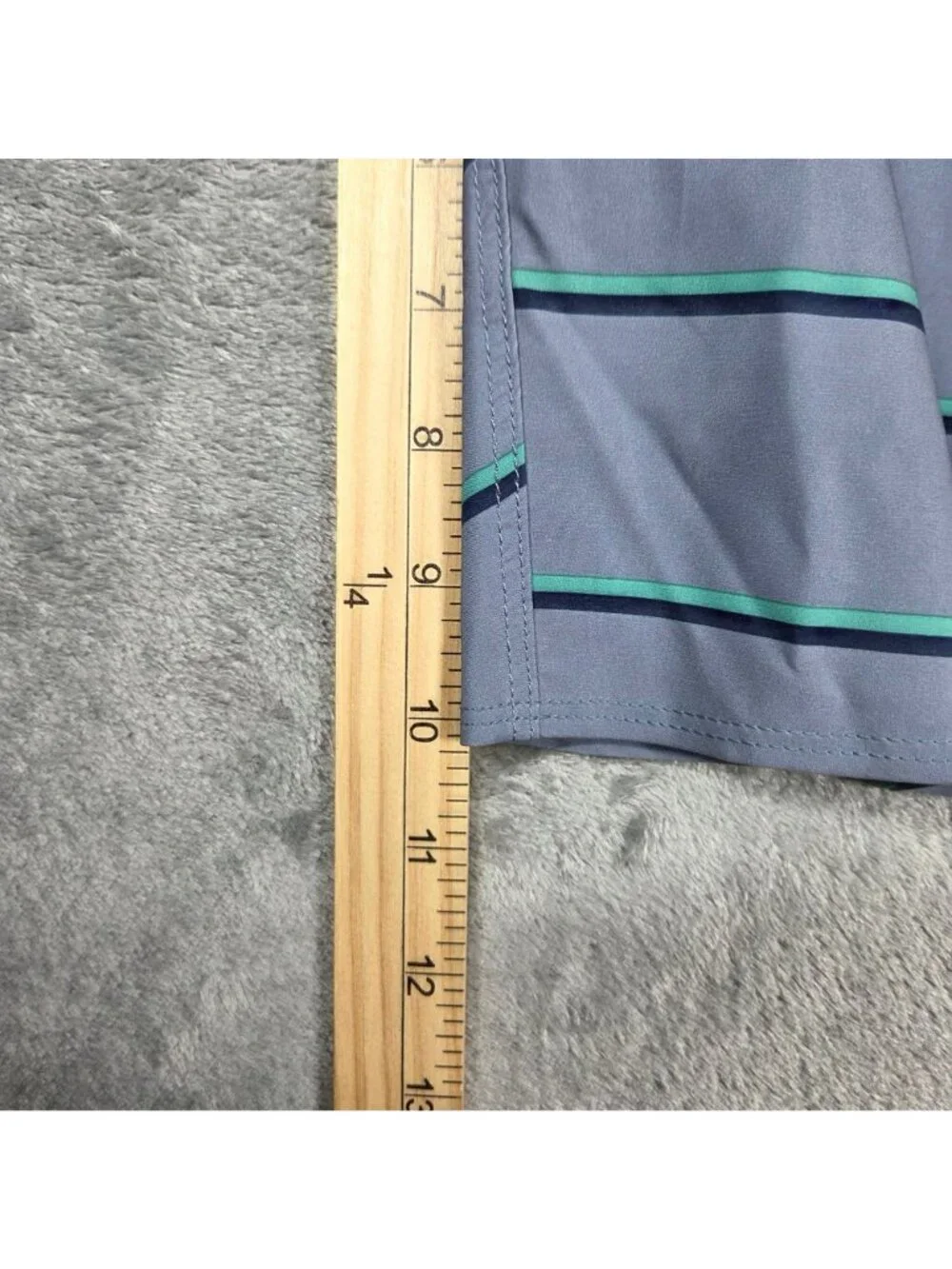 Patagonia Mens 42 Blue Gray Stripe Hydropeak Boardshorts 21